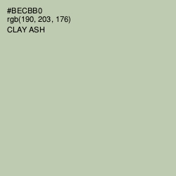#BECBB0 - Clay Ash Color Image